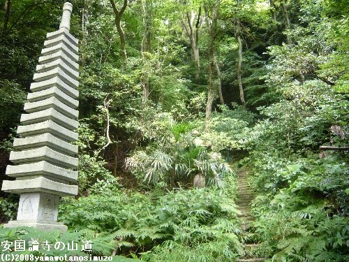 安国論寺の山道