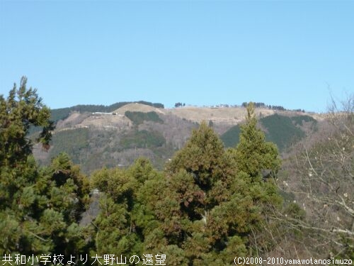 共和小学校より大野山の遠望