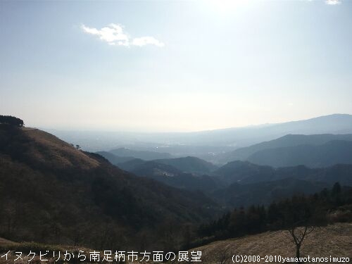 イヌクビリから南足柄市方面の展望