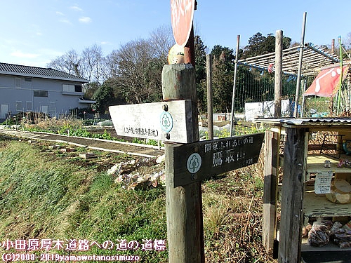 小田原厚木道路への道の道標
