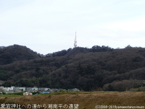 愛宕神社への道から湘南平の遠望