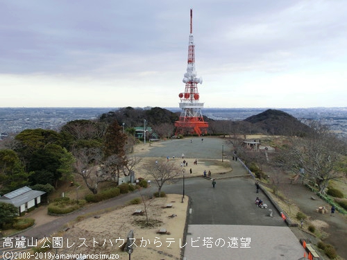 高麗山公園レストハウスからテレビ塔の遠望